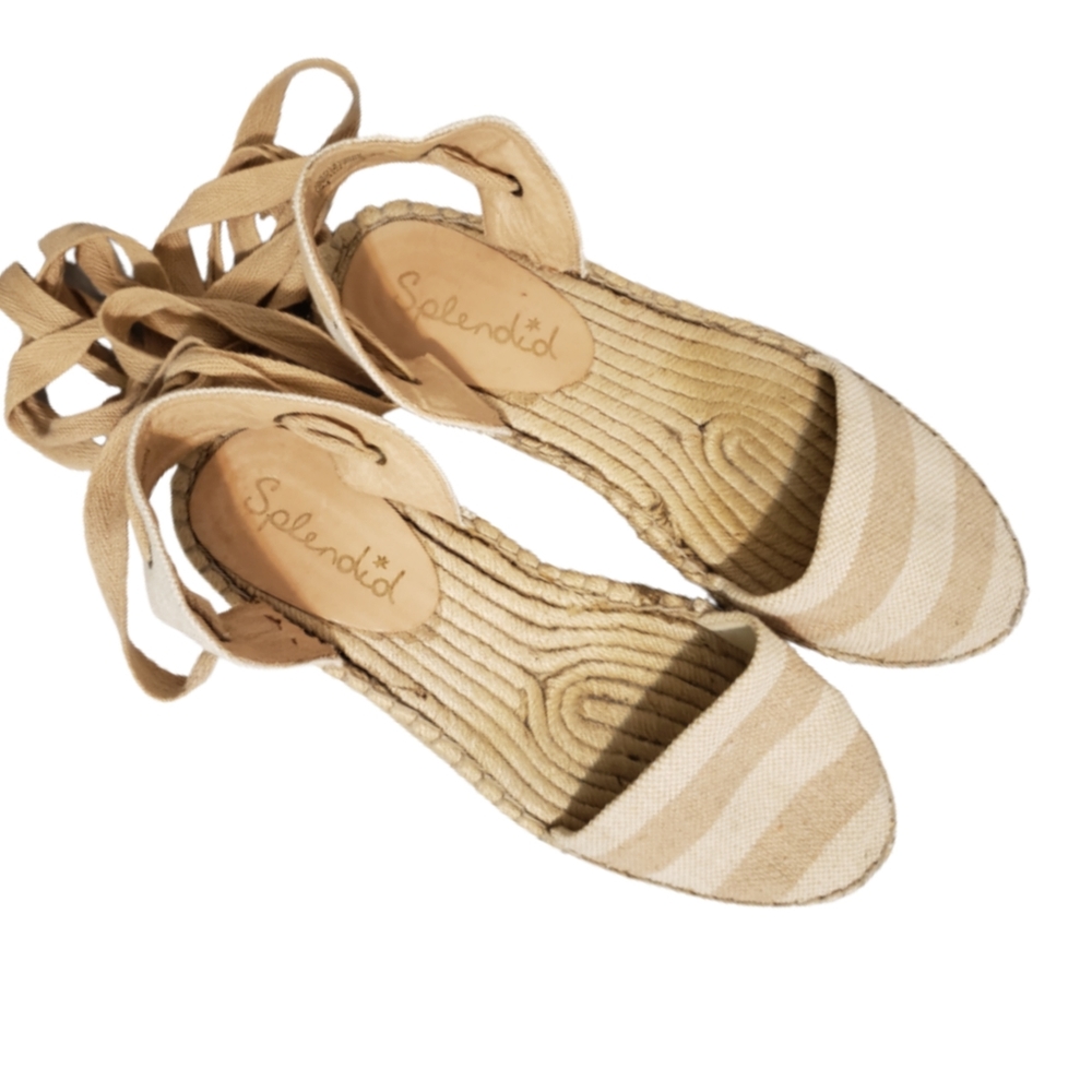 Splendid Tan Lace Up Espadrille Sandal